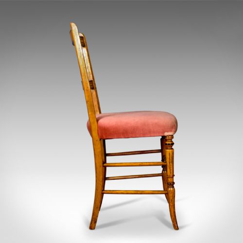 fig 2. Pair of Antique Chairs, Upholstered, Victorian, English, Walnut, Side Circa 1880
