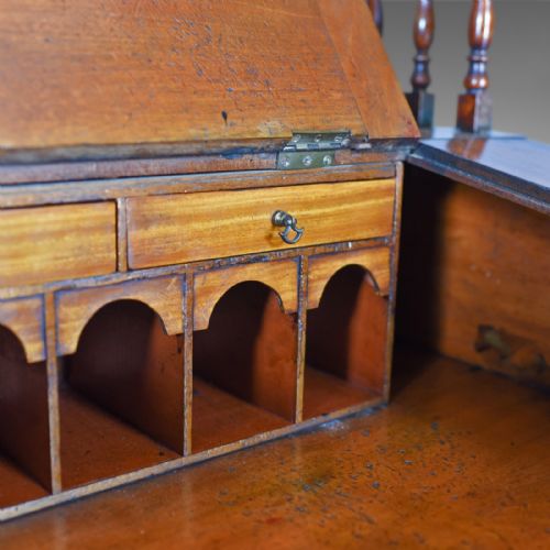 fig 5. Antique Clerks Writing Desk, English, Victorian, Mahogany Tall Bureau Circa 1870