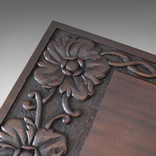 fig 4. Antique Side Table, Art Nouveau Overtones, English, Mahogany, Circa 1900