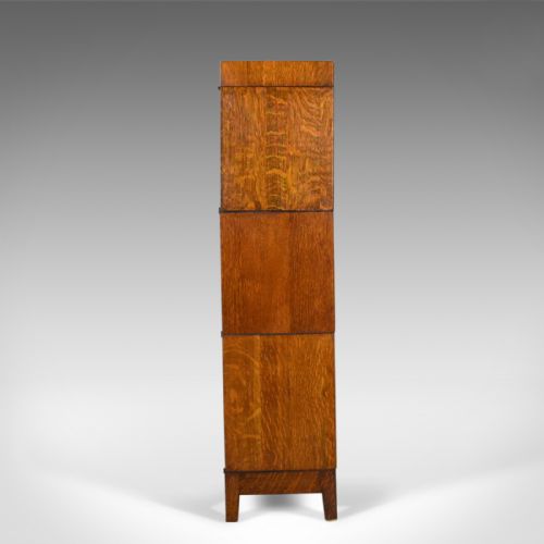 fig 3. Antique Bookcase Three Section Glazed Globe Wernicke Taste Barristers Circa 1910