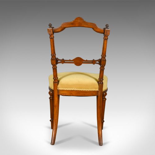 fig 3. Pair of Antique Chairs, English, Walnut, Aesthetic Period, Side, Circa 1880