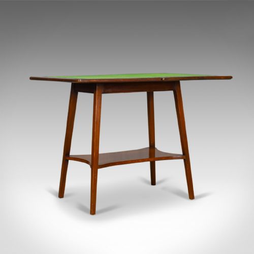 fig 1. Antique Games Table, English, Fold-Over, Side, Mahogany, Satinwood Circa 1900