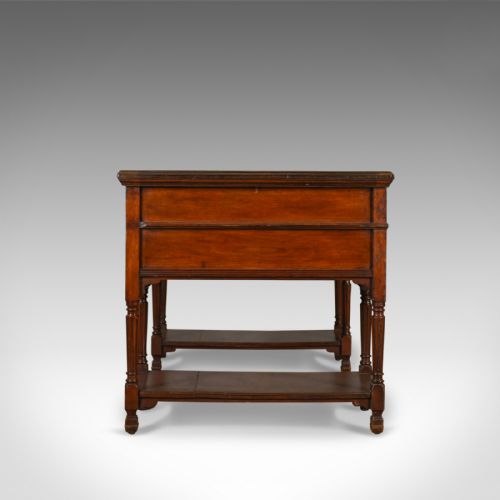 fig 5. Antique Open Pedestal Desk, English Walnut, W Walker and Sons, London Circa 1870