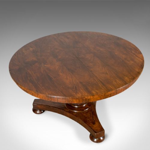 fig 1. Antique Breakfast Table, English, Regency, Rosewood, Dining, Circa 1820