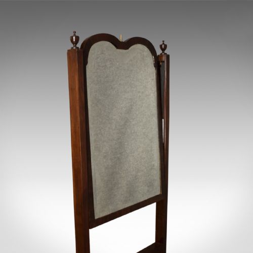 fig 2. Antique Cheval Mirror, English, Regency, Tilting, Dressing, Mahogany Circa 1820