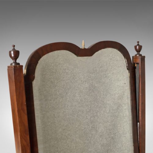 fig 3. Antique Cheval Mirror, English, Regency, Tilting, Dressing, Mahogany Circa 1820