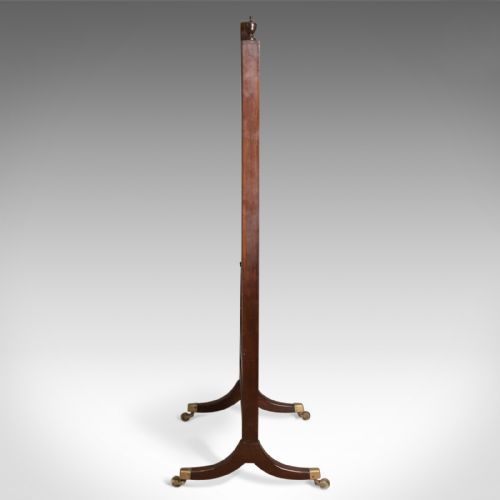 fig 4. Antique Cheval Mirror, English, Regency, Tilting, Dressing, Mahogany Circa 1820
