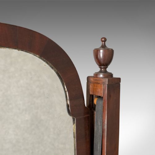fig 8. Antique Cheval Mirror, English, Regency, Tilting, Dressing, Mahogany Circa 1820