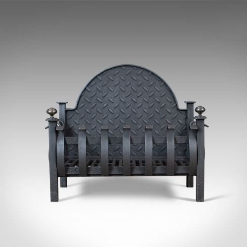 fig 1. Antique Fire Basket, Victorian Fireplace Grate, English Circa 1900