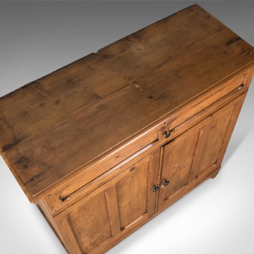 fig 3. Antique Pine Cupboard, English, Victorian, Cabinet, Pitch Pine Circa 1880