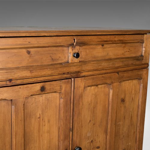 fig 4. Antique Pine Cupboard, English, Victorian, Cabinet, Pitch Pine Circa 1880