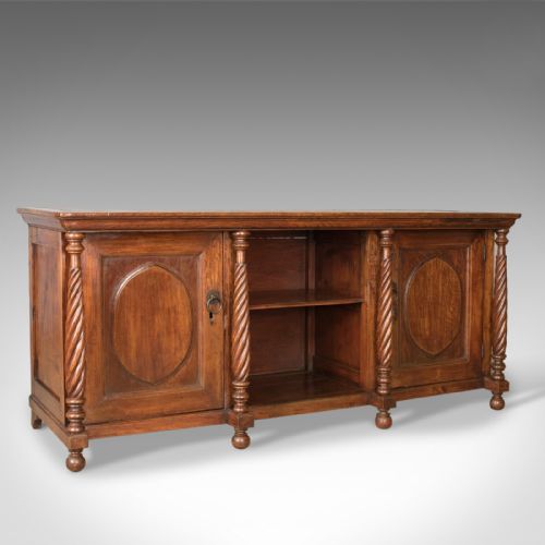 Antique Sideboard, Edwardian, Colonial, Fruitwood, Early 20th Century