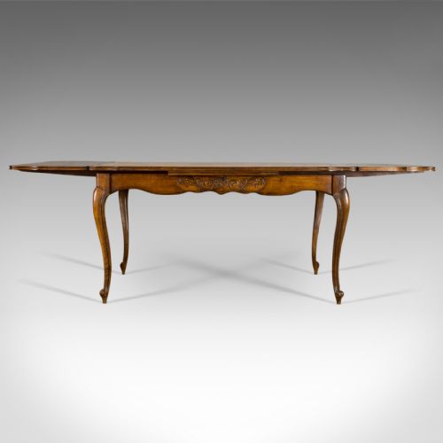 fig 4. Antique Dining Table, Extending, Draw Leaf French Parquet, Seats Ten Early C20th