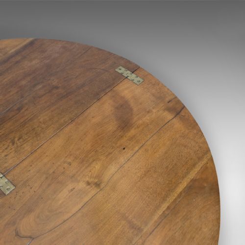 fig 4. Antique Campaign Table, English, Victorian, Folding, Beech, Fruitwood Circa 1890