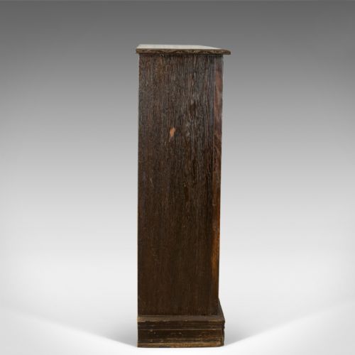 fig 1. Antique Bookshelf, English Oak, Victorian Bookcase Jacobean Overtones Circa 1880