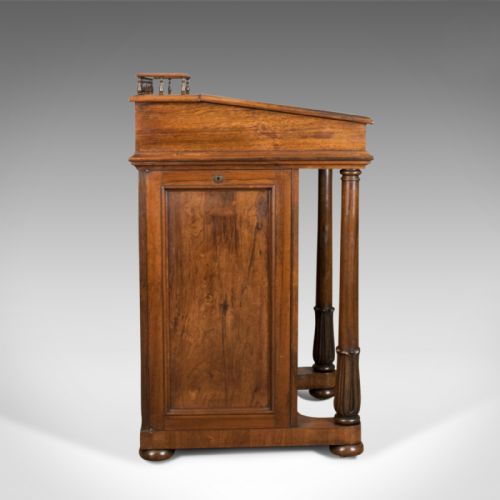 fig 1. Antique Davenport, Burrey & White, Rosewood, Desk, William IV, Circa 1835
