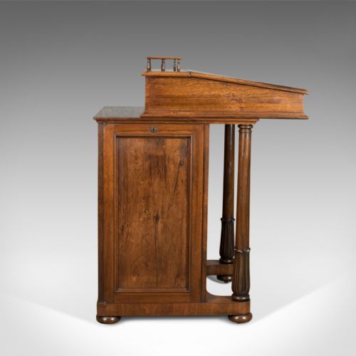 fig 2. Antique Davenport, Burrey & White, Rosewood, Desk, William IV, Circa 1835