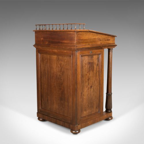 fig 3. Antique Davenport, Burrey & White, Rosewood, Desk, William IV, Circa 1835