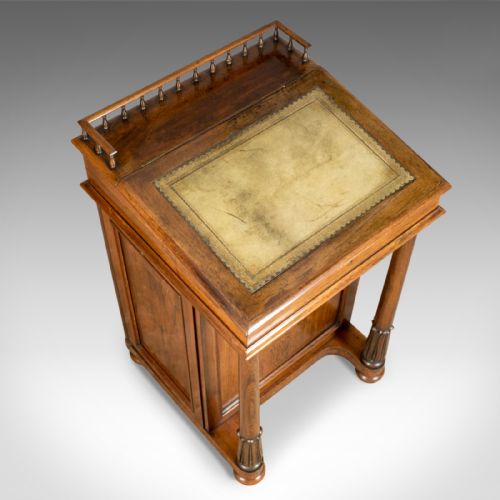 fig 4. Antique Davenport, Burrey & White, Rosewood, Desk, William IV, Circa 1835