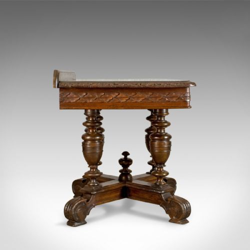 fig 2. Antique Console Table, English, Oak, Victorian, Side, 19th Century, Circa 1880