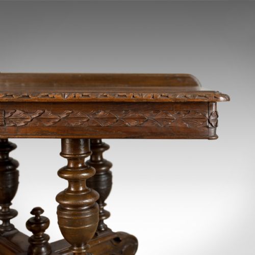 fig 3. Antique Console Table, English, Oak, Victorian, Side, 19th Century, Circa 1880