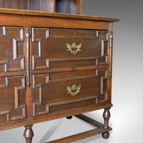 fig 5. Antique Dresser, Victorian in the Jacobean Taste, English, Oak, Sideboard c.1880