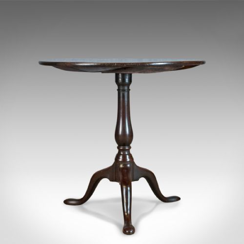 Antique Tilt Top Table, Georgian, Circular, Mahogany, Side, Circa 1800