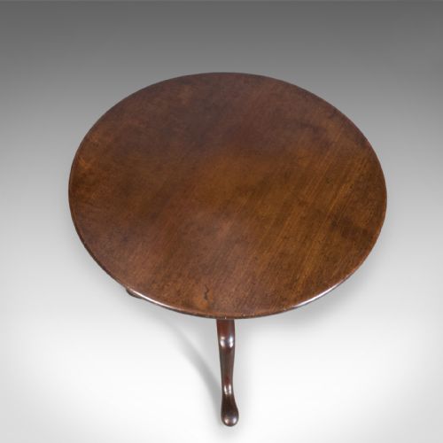 fig 1. Antique Tilt Top Table, Georgian, Circular, Mahogany, Side, Circa 1800