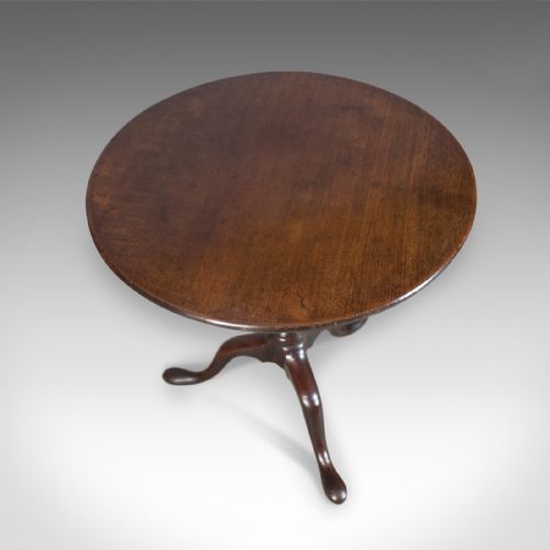 fig 2. Antique Tilt Top Table, Georgian, Circular, Mahogany, Side, Circa 1800