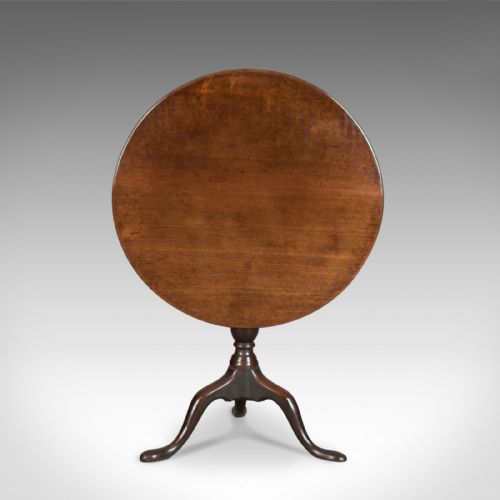 fig 3. Antique Tilt Top Table, Georgian, Circular, Mahogany, Side, Circa 1800