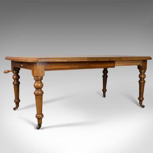 Antique Dining Table, Scottish, Oak, Extending, Seats Six, Matthew Lawson C.1900
