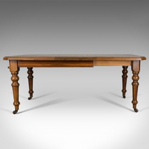 fig 1. Antique Dining Table, Scottish, Oak, Extending, Seats Six, Matthew Lawson C.1900