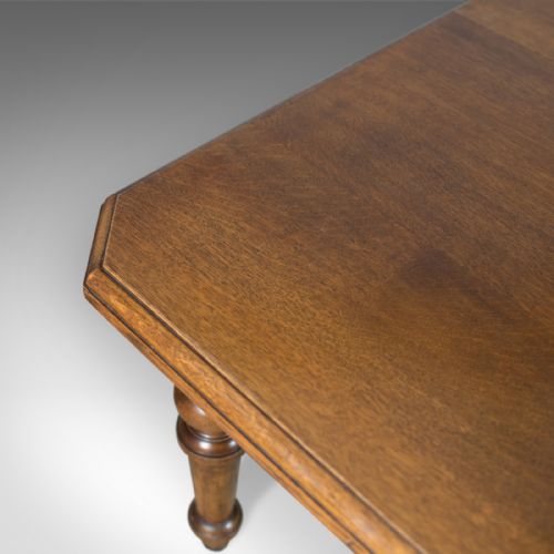 fig 3. Antique Dining Table, Scottish, Oak, Extending, Seats Six, Matthew Lawson C.1900