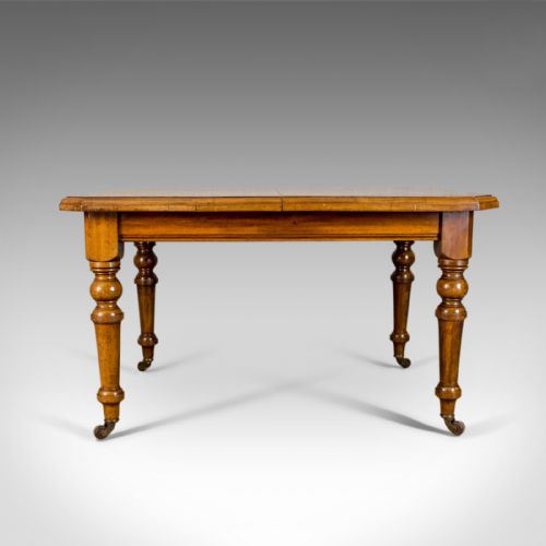 fig 4. Antique Dining Table, Scottish, Oak, Extending, Seats Six, Matthew Lawson C.1900
