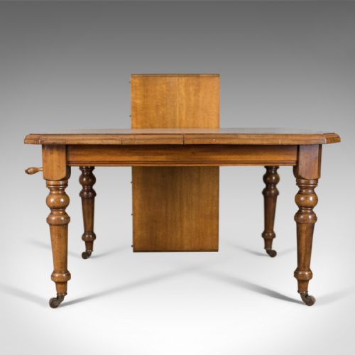fig 5. Antique Dining Table, Scottish, Oak, Extending, Seats Six, Matthew Lawson C.1900