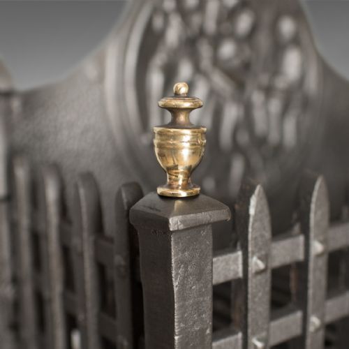 fig 2. Antique Fire Basket, English, Victorian, Fireplace Grate Circa 1900