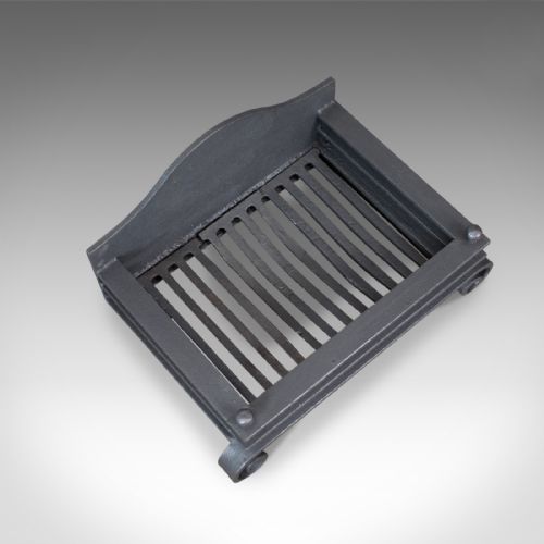 fig 3. Antique Fire Basket, English, Edwardian, Grate, Iron, Circa 1910