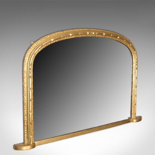 fig 2. Antique Overmantel Mirror, English, Georgian Dome Top, Wall, Giltwood Circa 1800