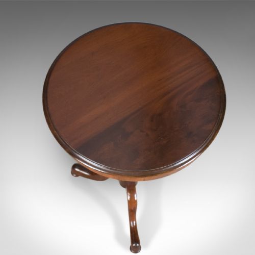 fig 1. Antique Wine Table, English, Regency, Circular, Side, Mahogany Circa 1830