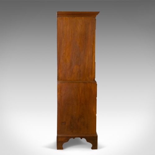 fig 3. Antique, Chest On Chest of Drawers, English, Tall Boy, Mahogany, Circa 1780