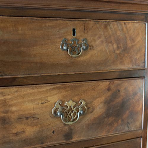 fig 4. Antique, Chest On Chest of Drawers, English, Tall Boy, Mahogany, Circa 1780