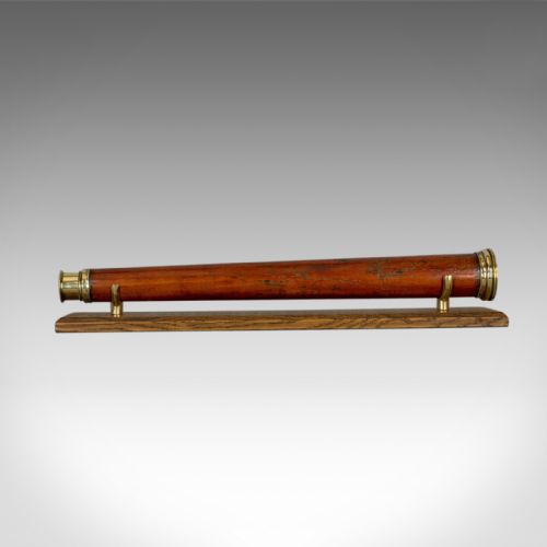 fig 1. Antique Telescope, English, Single Draw Refractor, T Harris & Son London, c.1810