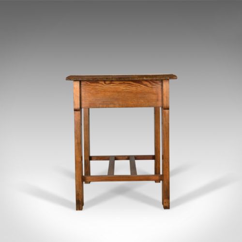 fig 2. Antique Console Table, English, Arts & Crafts, Victorian, Pine, Side, Circa 1880