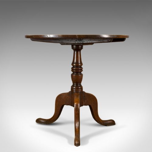 Antique Tilt Top Table, Georgian, Oak, Side, Lamp, English Circa 1800