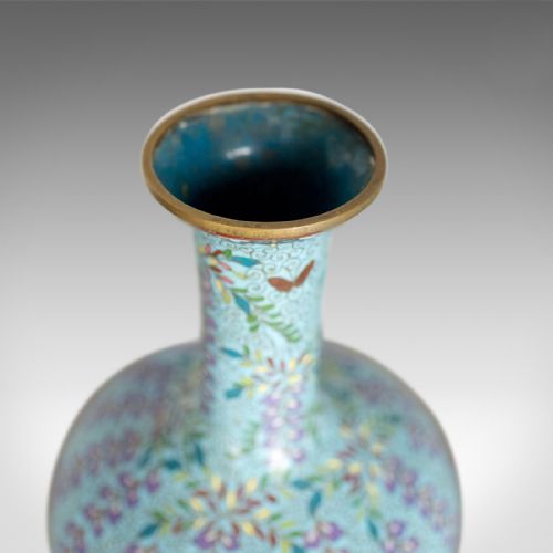 fig 2. Antique Baluster Vase, Japanese, Cloisonné, Stem, Meiji Era, Circa 1900