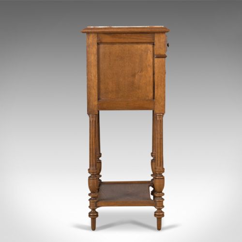 fig 2. Antique Pot Cupboard, French, Marble Top, Bedside Cabinet, Nightstand Circa 1900