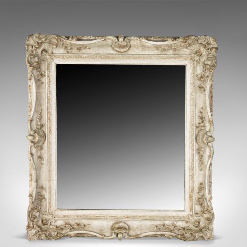 Antique Wall Mirror, Painted, English, Victorian, Mid-sized Circa 1900