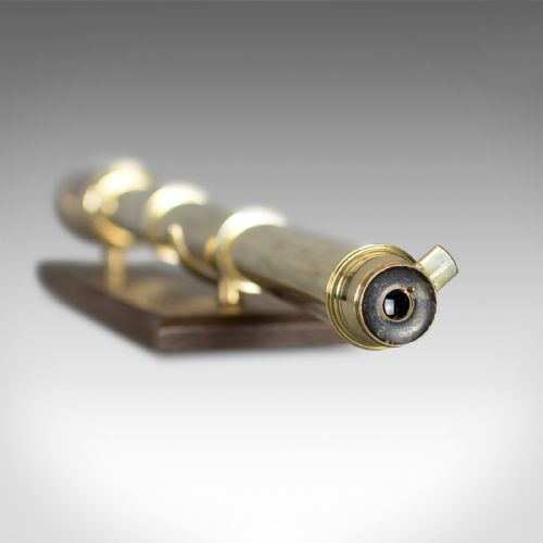 fig 4. Antique Telescope, Three Draw, Mahogany, Brass, English, Georgian, Circa 1780