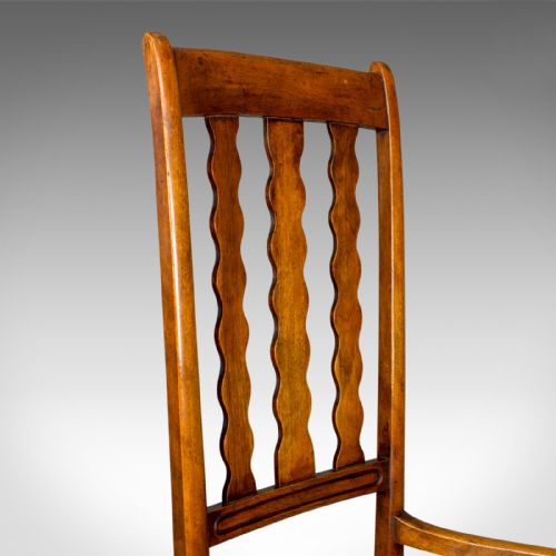 fig 4. Antique Rocking Chair, English Victorian, Mahogany, Wavy Line, Rocker Circa 1850
