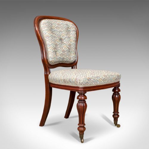 fig 1. Antique Pair of Chairs, William IV, Mahogany, Button Back, Parlour, Side c.1835